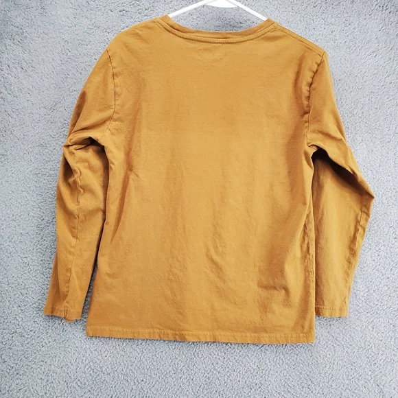 Timberland Long Sleeve T Shirt Boys XL Logo Graphic Print Tan - Picture 6 of 11
